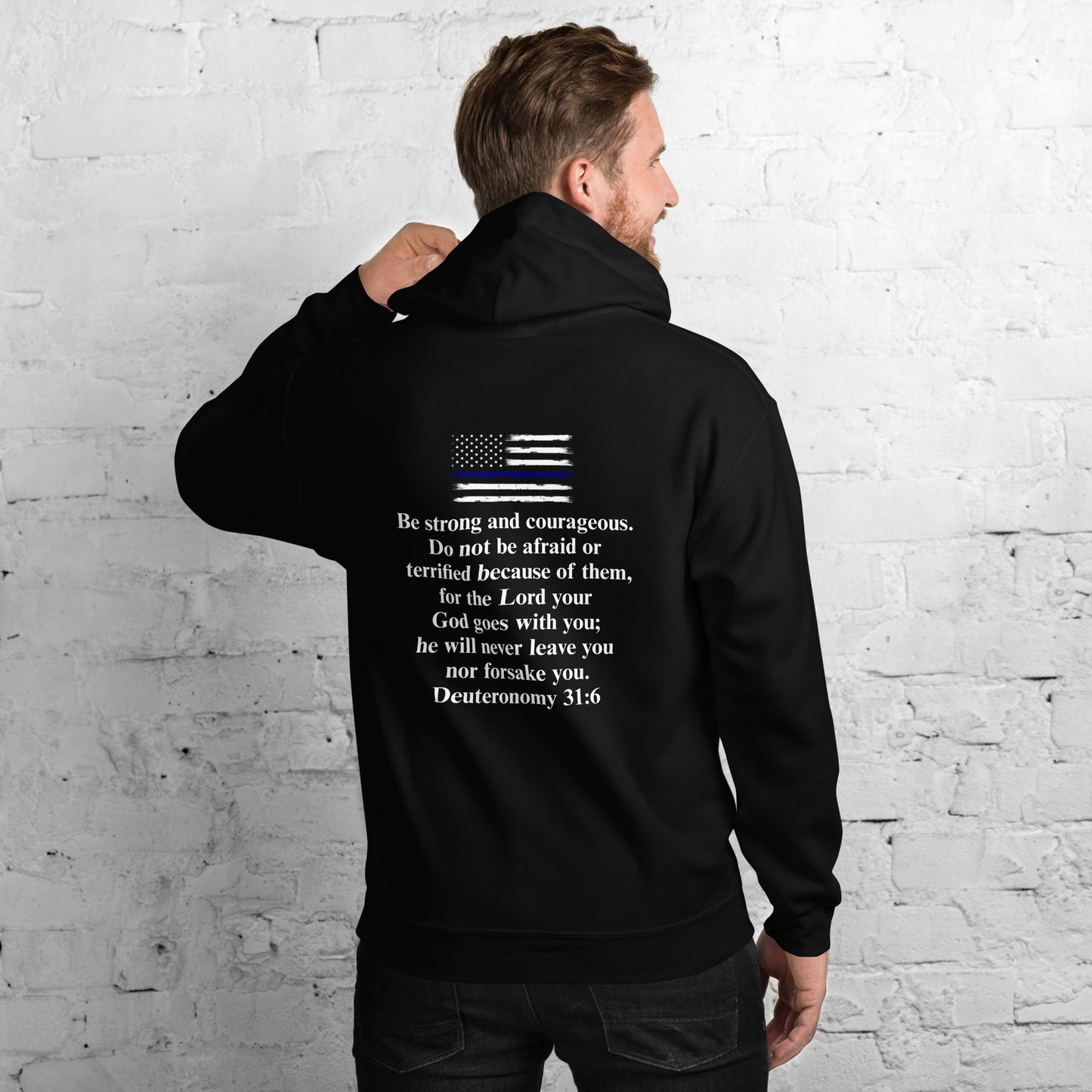 Unisex Hoodie Thin Blue Line Courageous