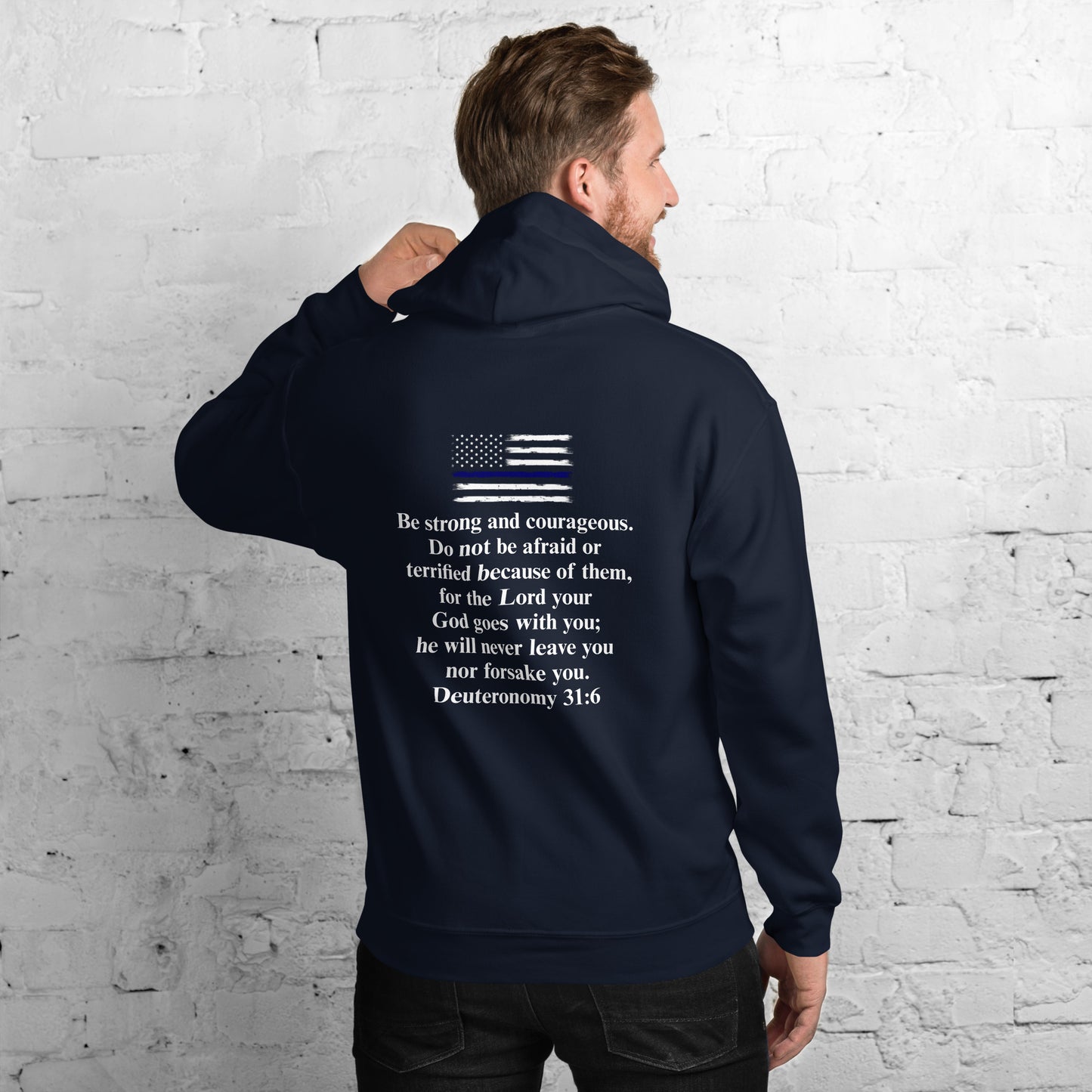 Unisex Hoodie Thin Blue Line Courageous